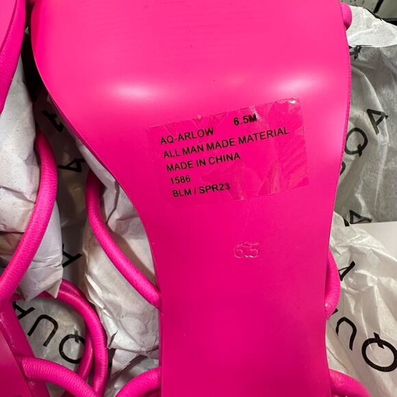 AQUA Women's Arlow Ankle Strap High Heel Fuschia Sandals Size 6.5 $108 - Picture 8 of 9